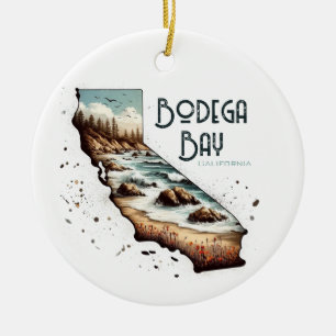 Bodega Bay California Souvenir Gift Julgransprydnad Keramik