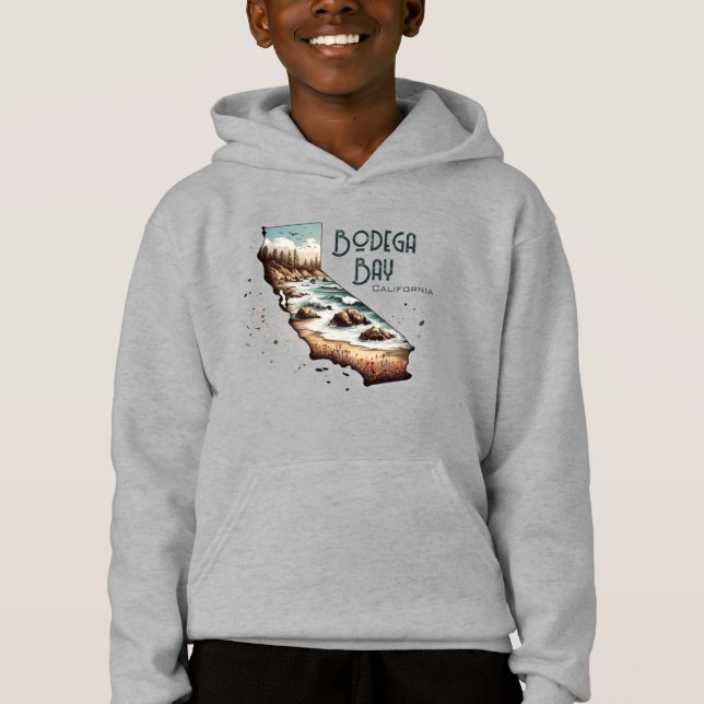Bodega Bay California Souvenir Gift T Shirt (Framsida)