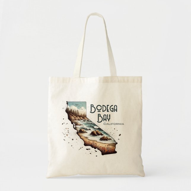 Bodega Bay California Souvenir Gift Tygkasse (Framsidan)