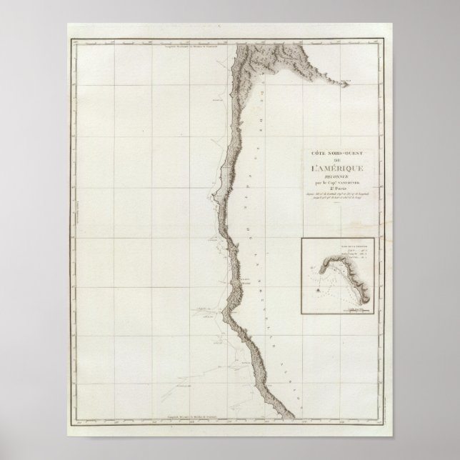 Bodega Bay California till Cape Lookout Oregon Poster (Framsidan)