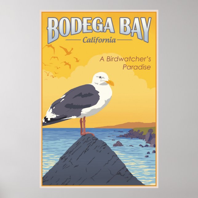 Bodega Bay Kalifornien Poster (Framsidan)