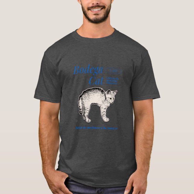 Bodega Cat Tribute T-Shirt NYC Street Stil (Framsida)