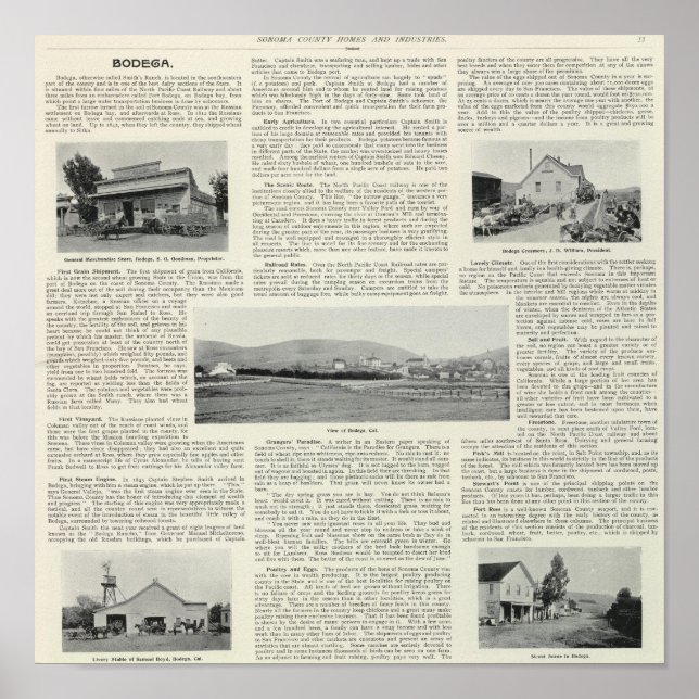 Bodega, Kalifornien Poster (Framsidan)