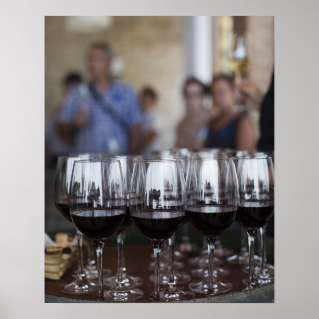 Bodega Marques de Riscal-vineriet, vin-provsmaknin Poster (Framsidan)