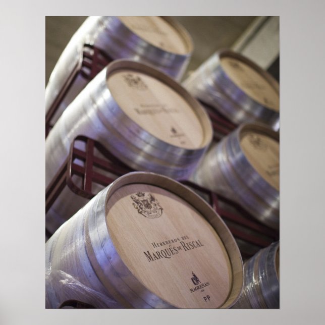 Bodega Marques de Riscal vingård, vinkällare Poster (Framsidan)