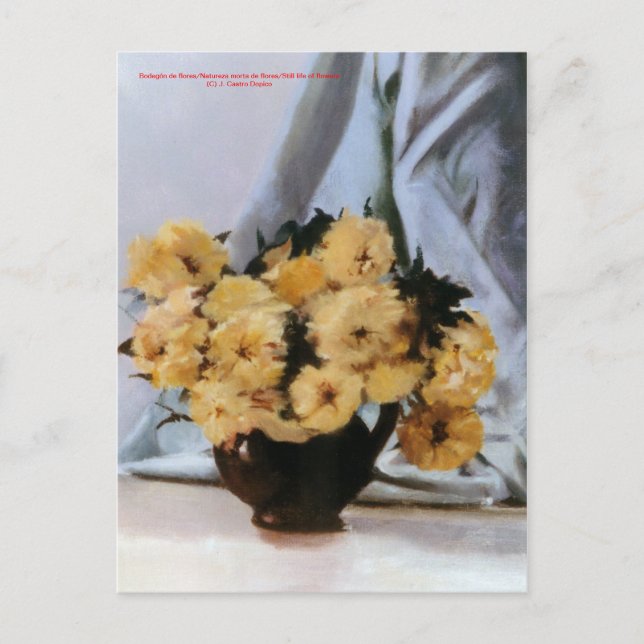 Bodegón de Flores/Fortsatt blomsterliv Vykort (Framsida)