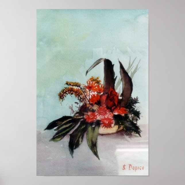 Bodegón de flores/Still life of flowers Poster (Framsidan)