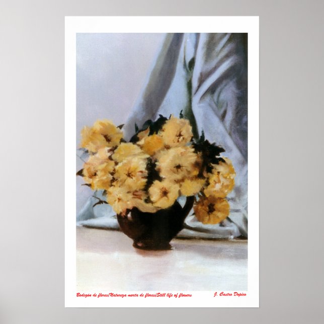 Bodegón de flores/Still life of flowers Poster (Framsidan)