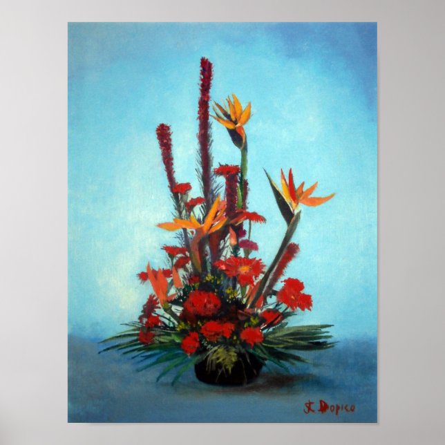 Bodegón de flores/Still life of flowers Poster (Framsidan)