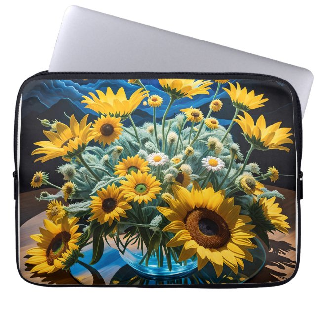 Bodegón Flores y Noche 1 - 001 Laptop Fodral (Framsidan)