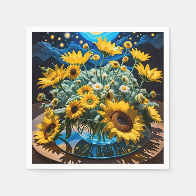 Bodegón Flores y Noche 1 - 001 Pappersservett (Framsidan)