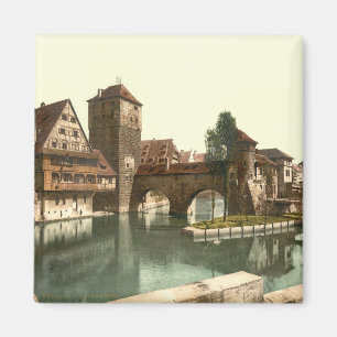Bödeln överbryggar, Nuremberg, Bayern, Tyskland Magnet