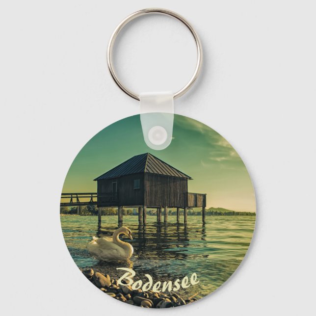 Bodensee Sunset Souvenir Keychain Nyckelring (Framsida)
