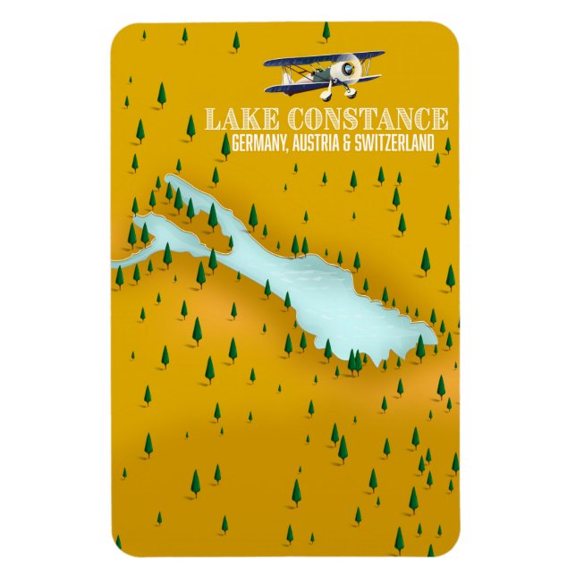 Bodensjön Tyskland, Österrike och Schweiz Magnet (Vertikal)