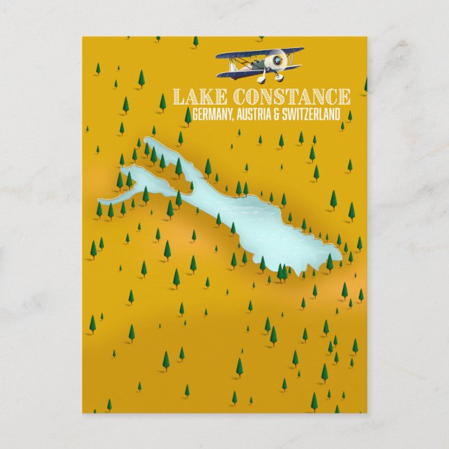 Bodensjön Tyskland, Österrike och Schweiz Vykort (Framsida)