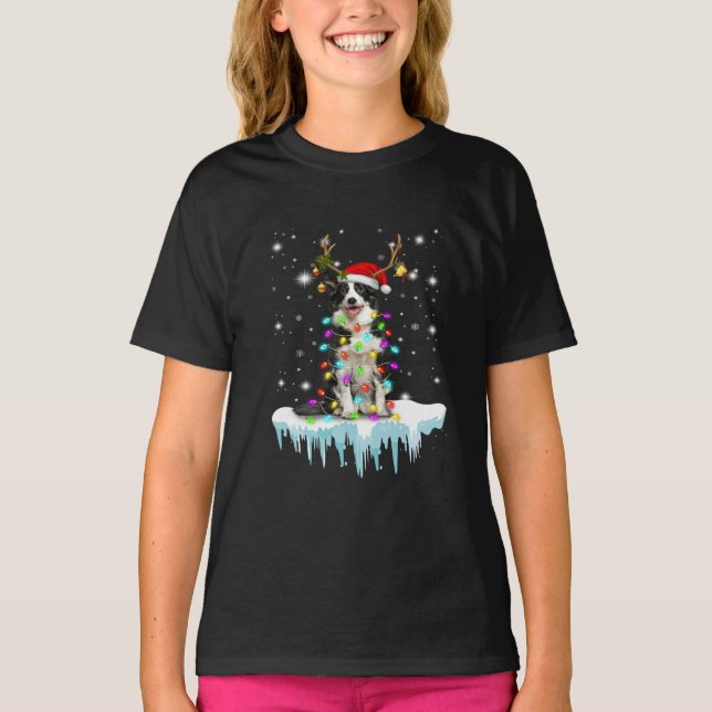 Boder Colline Reindeer Julklapp T Shirt (Framsida)