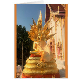 Bodhisattva på Wat Doi Saket, Chiang Mai, Thailand Hälsningskort