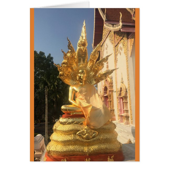 Bodhisattva på Wat Doi Saket, Chiang Mai, Thailand Hälsningskort (Framsidan)