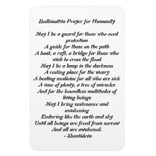 Bodhisattva Prayer för Humanity Magnet