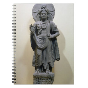 Bodhisattvafigur, från Mekha-Sanda nära Shabaz-G Anteckningsbok Med Spiral