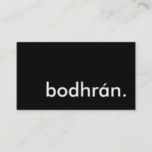 bodhrán. visitkort