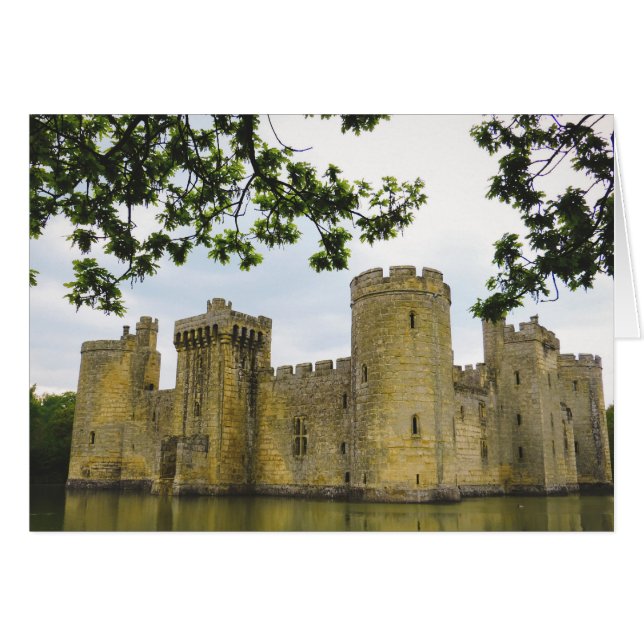 Bodiam slott hälsningskort (Framsidan Horizontal)