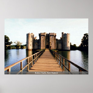 Bodiam slott, Kent, England Poster