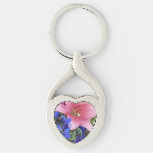 Bodichon Twisted Heart Silverfärgad Nyckelring