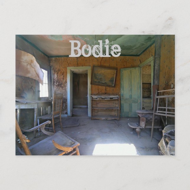 Bodie, California Ghost Town, Inside Home Vykort (Framsida)