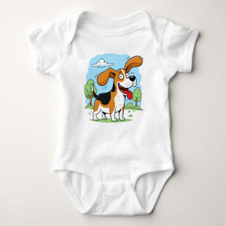 Bodie de Bebé Perrito Orejón T Shirt