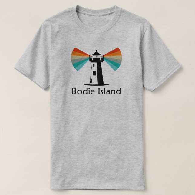 Bodie Island fyr North Carolina Regnbåge T Shirt (Design framsida)