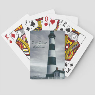Bodie Island fyr svart och vitt Casinokort
