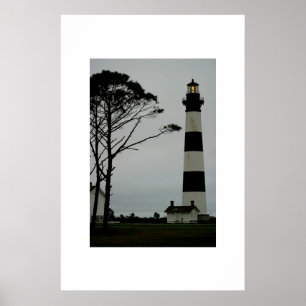 Bodie Island fyr vid tidigt kväll Poster