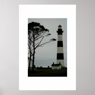 Bodie Island fyr vid tidigt kväll Poster