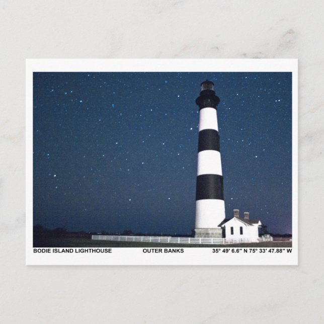 Bodie Island fyr. Vykort (Framsida)