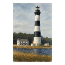 Bodie Island Lighthouse Akvarell