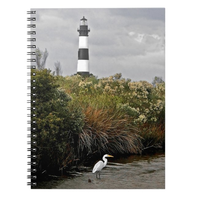 Bodie Island Lighthouse Anteckningsbok Med Spiral (Framsidan)