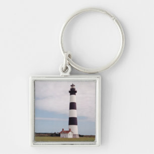Bodie Island Lighthouse Fyrkantig Silverfärgad Nyckelring