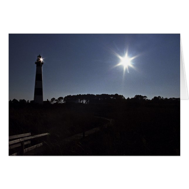 Bodie Island Lighthouse Hälsningskort (Framsidan Horizontal)