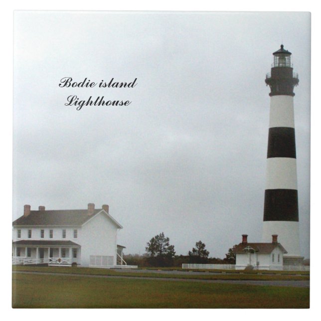 BODIE ISLAND LIGHTHOUSE KAKELPLATTA (Framsidan)