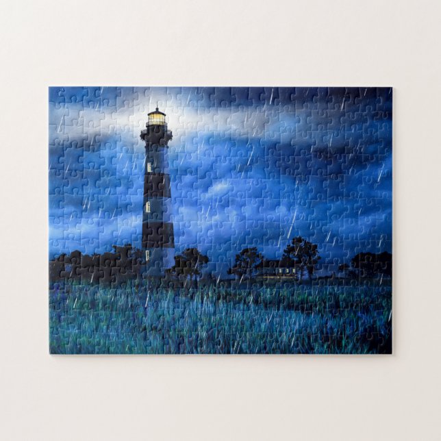 Bodie Island Lighthouse - NC Jigszle Puzzle Pussel (Horisontell)