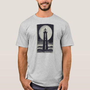 Bodie Island Lighthouse North Carolina Måne T Shirt