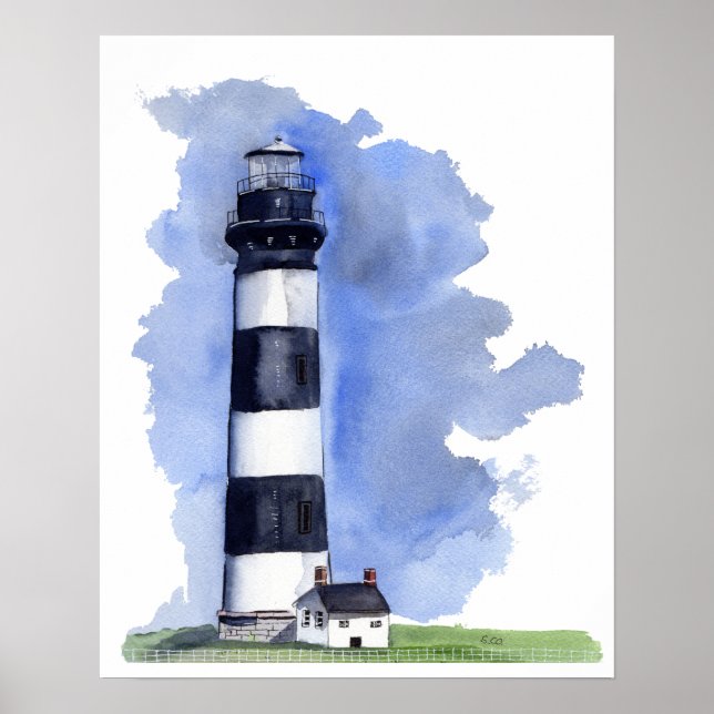 Bodie Island Lighthouse Painting Poster (Framsidan)