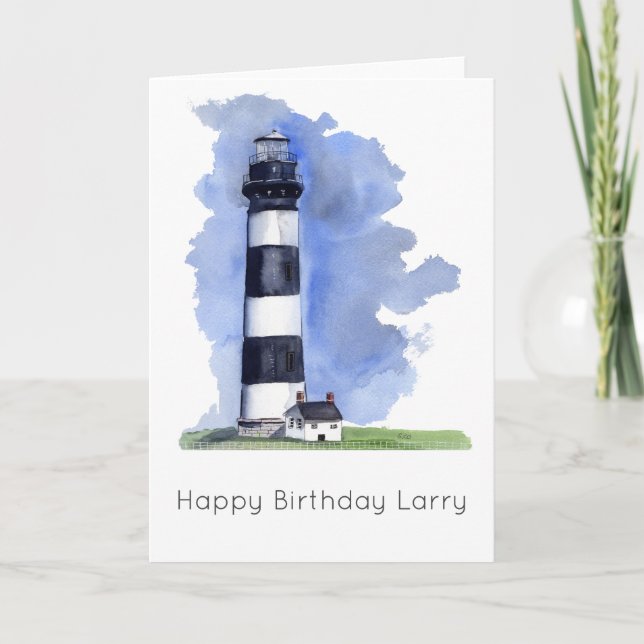 Bodie Island Lighthouse personlig Birthday Card Kort (Framsida)