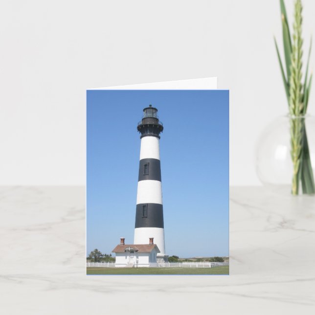 Bodie Lighthouse Outer Banker NC Note Card Kort (Framsida)