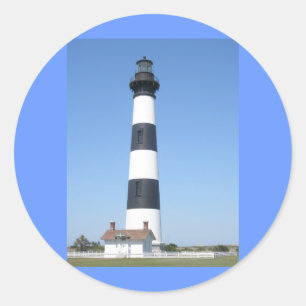 Bodie Lighthouse Outer Banker NC Sticker Runt Klistermärke