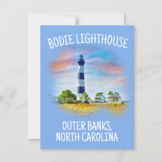 Bodie Lighthouse Outer Banker North Carolina Vykort