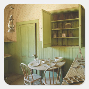 Bodie State Historic Park, Kalifornien, USA Fyrkantigt Klistermärke