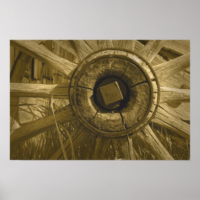 Bodie Wagon Wheel Sepia Poster 1 (Framsidan)
