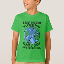Bodily Integrity - Lika Höger för Boys T-Shirt